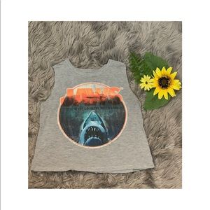 🌻Grey Jaws Muscle Tank Top Small